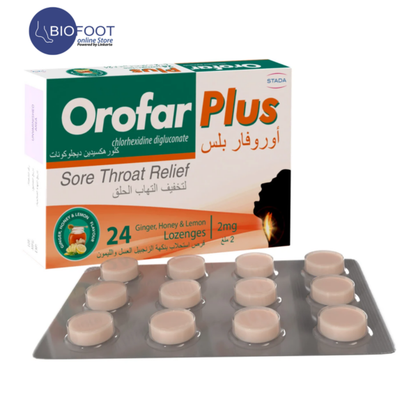 Orofar Plus Sore Throat Relief Ginger, Honey & Lemon 24 lozenges - Image 3