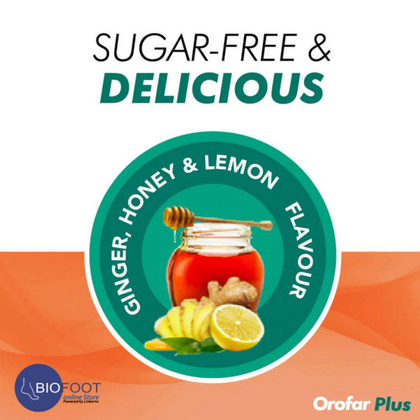 Orofar Plus Sore Throat Relief Ginger, Honey & Lemon 24 lozenges - Image 5