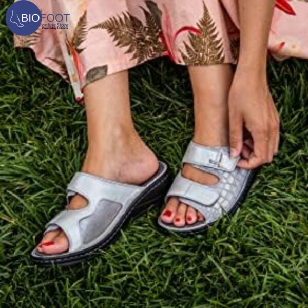 Podartis Alipes slipper Cocco Sandals for Ladies Silver SR10118 - Image 5