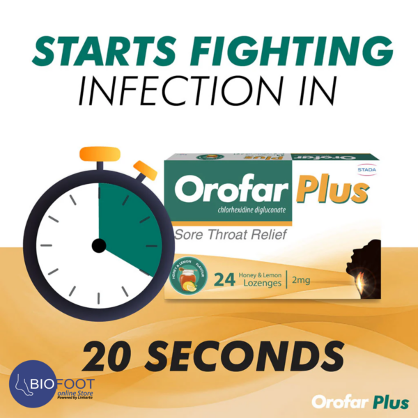 Orofar Plus Sore Throat Relief Honey & Lemon 24 Lozenges - Image 5