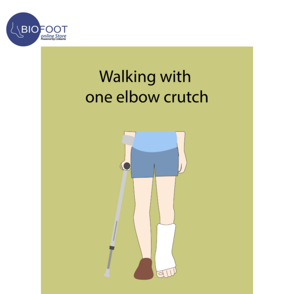 Euromed 933L Elbow Crutches Walking Stick Adjustable Height Wrist Handle with Pivoting Closed-Cuff Mobility Aids Support Legs suitable for adults, seniors, and individuals with bone fractures - Image 5