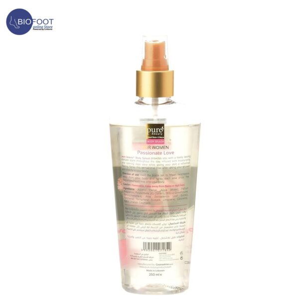 Pure Beauty Passionate Love Body Splash for Women 250ml - Image 4