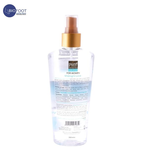 Pure Beauty Midnight Love Body Splash for Women 250ml - Image 3