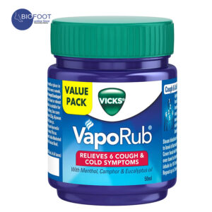 Vicks VapoRub 50ml Relief From Cold, Cough, Blocked Nose, Headache, Body Ache, Muscular Stiffness And Breathing Difficulty