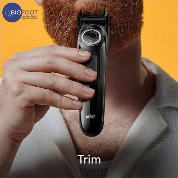 Braun Beard Trimmer Series 3 BT3410, Electric Beard Trimmer For Men, Incl. Ultra-Sharp Blade, 40 Length Settings, Styling Tools, Rechargeable 50-min Cordless Runtime & Washable - Image 5