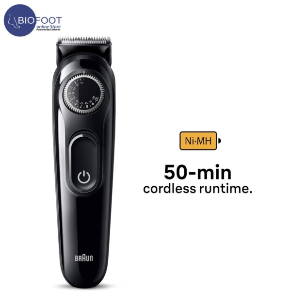 Braun Beard Trimmer Series 3 BT3410, Electric Beard Trimmer For Men, Incl. Ultra-Sharp Blade, 40 Length Settings, Styling Tools, Rechargeable 50-min Cordless Runtime & Washable - Image 2