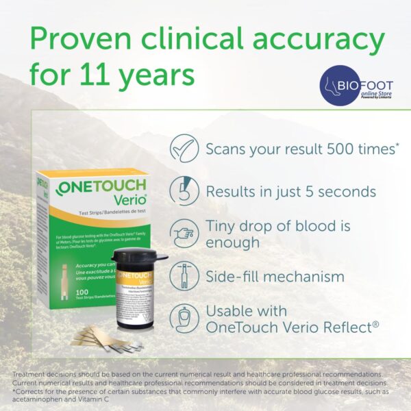 OneTouch Verio Diabetic Test Strips 50peices - Image 3