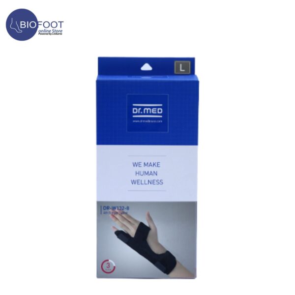 Dr. Med 3rd and 4th Finger Splint Best for Slight Distortions, Sprains & Strains - Allows Excellent Stabilization - Metacarpal Stainless-Steel Stay DR-W132-4
