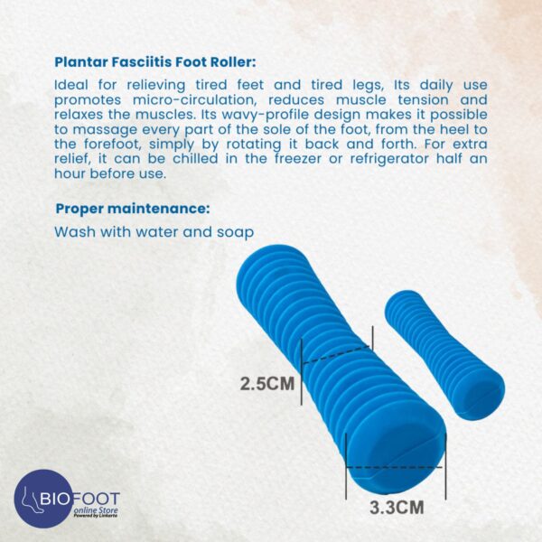 BIOFOOT Plantar Fasciitis Foot Roller | Deep Tissue Massage Tool for Foot Pain Relief, Arch, Heel Spurs, Myofascial Release, Improved Blood Circulation, and Reflexology | Ideal for Relieving Tired Feet - Image 8