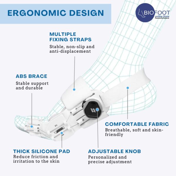 BIOFOOT Micro Adjustable Dial 2024 Orthopedic Bunion Corrector with & Silicone Pad, Big Toe Straightener & Separator, Hallux Valgus Brace for Bunion Pain Relief, 1pc (Left/Right) - Image 6
