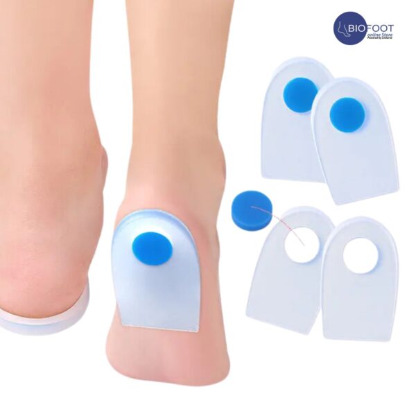 BIOFOOT Silicone Heel Spur Cushions, 7mm Pads with Removable Plug for Heel Pain Relief, Plantar Fasciitis, Tendinitis Support, Shock Absorbing Orthopedic Heel Cups for Comfort & Pressure Relief (1 Pair) - Image 7