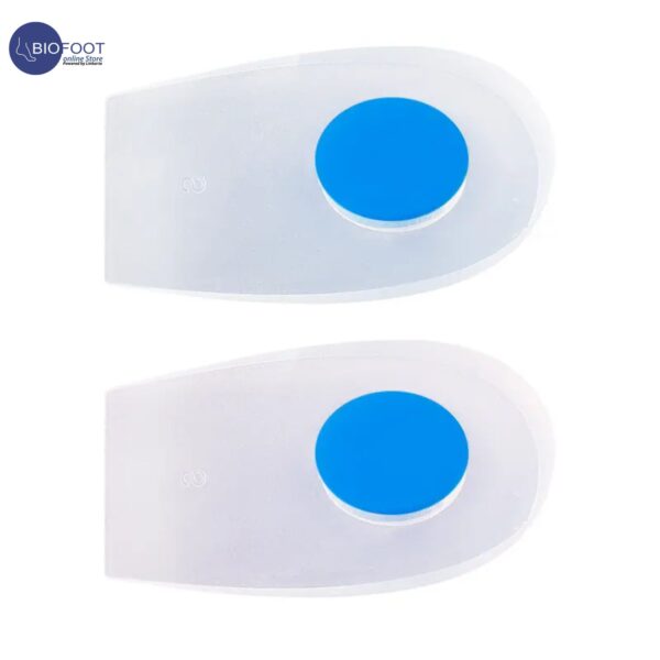 BIOFOOT Silicone Heel Spur Cushions, 7mm Pads with Removable Plug for Heel Pain Relief, Plantar Fasciitis, Tendinitis Support, Shock Absorbing Orthopedic Heel Cups for Comfort & Pressure Relief (1 Pair)