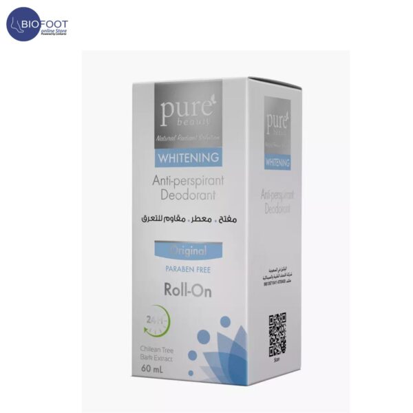 Pure Beauty Whitening Antiperspirant Deodorant Roll-on Original 60 ml - Image 3