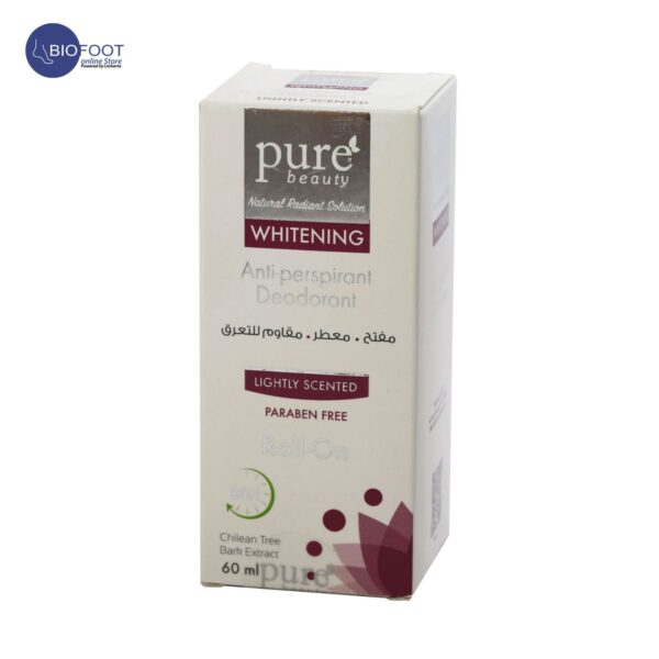 Pure Beauty Whitening Antiperspirant Deodorant Roll-on Lightly Scented 60 ml - Image 2
