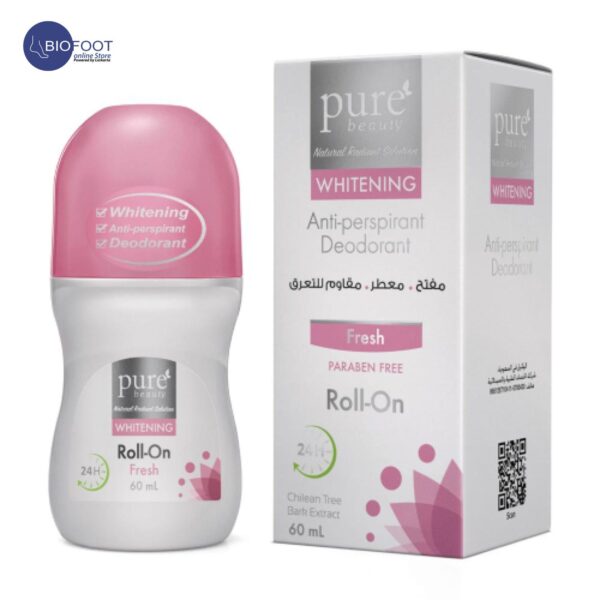 Pure Beauty Whitening Antiperspirant Deodorant Roll-on Fresh 60 ml - Image 3