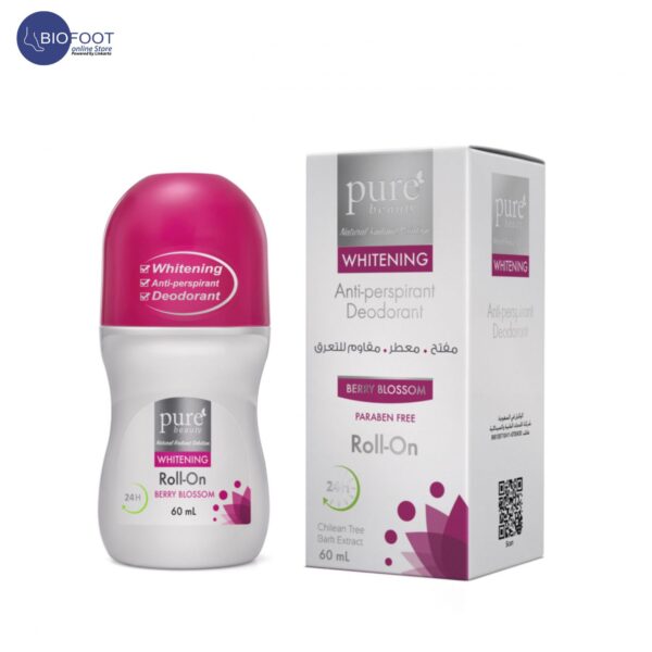 Pure Beauty Whitening Antiperspirant Deodorant Roll-on Berry Blossom 60 ml