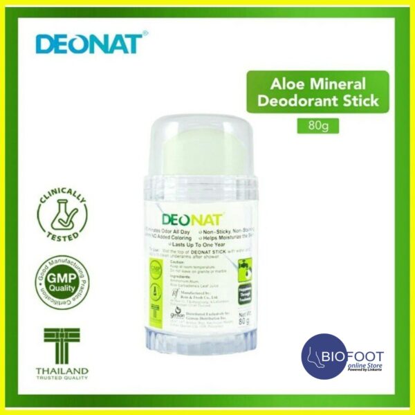 Deonat Aloe Mineral Deodorant Stick 80gm - Image 5
