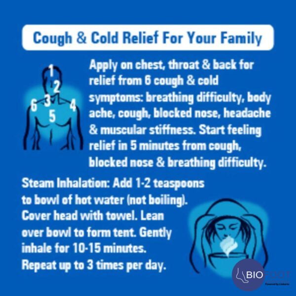 Vicks VapoRub 50ml Relief From Cold, Cough, Blocked Nose, Headache, Body Ache, Muscular Stiffness And Breathing Difficulty - Image 5