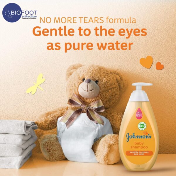 Johnsons Baby Shampoo No More Tears, Hypoallergenic, Gentle on Scalp 300ml - Image 4
