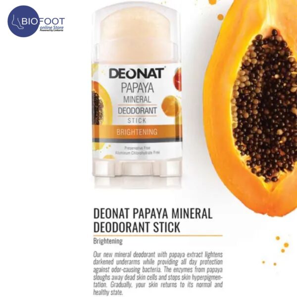 DEONAT PAPAYA Mineral Deodorant Stick Brightening 100G - Image 4