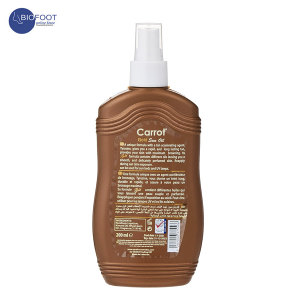 Carrot Sun Gold Tanning Oil Spray 200ml - Image 2