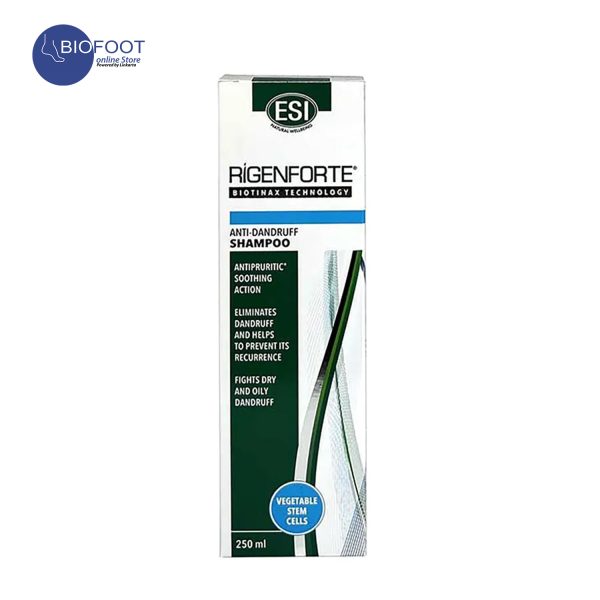 ESI Rigenforte Anti-Dandruff Shampoo For Both Dry And Oily Hair To Treats Dry And Greasy Dandruff With An Antifungal Action & Other Natural Ingredients  250ml