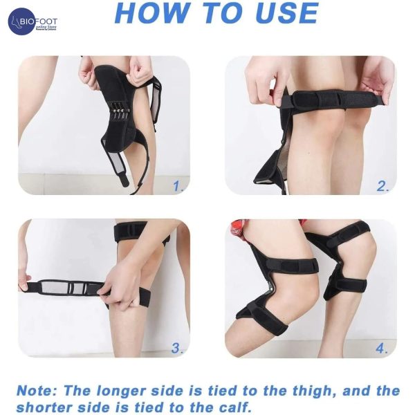 BIOFOOT Knee Booster, Joint Support Knee Pads, Power Lift Knee Stabilizer Pads - Powerful Rebound Spring Force Relief Knee Brace for Men Climbing, Squat, Sport Per Pc - Image 4
