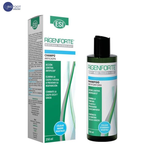 ESI Rigenforte Anti-Dandruff Shampoo For Both Dry And Oily Hair To Treats Dry And Greasy Dandruff With An Antifungal Action & Other Natural Ingredients  250ml - Image 4