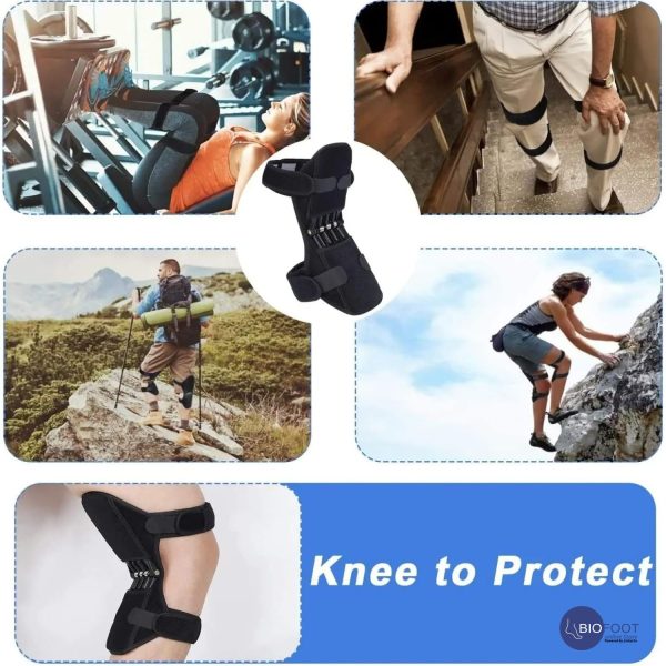 BIOFOOT Knee Booster, Joint Support Knee Pads, Power Lift Knee Stabilizer Pads - Powerful Rebound Spring Force Relief Knee Brace for Men Climbing, Squat, Sport Per Pc - Image 7
