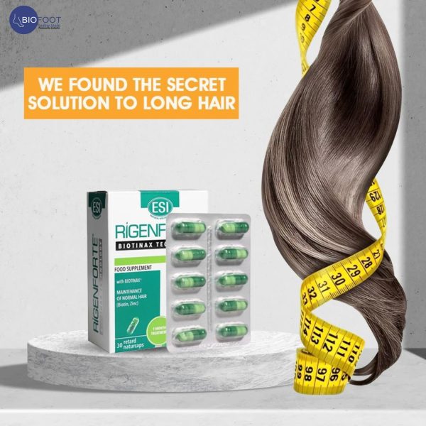 Rigenforte Hair Supplement, 30 Naturcaps- Biotinax Formula with Biotin, Zinc, Copper, Vit E & Selenium for Strong Hair & Nails, Slow Release, Natural Ingredients, Reduces Hair Loss & Boosts Elasticity - Image 3