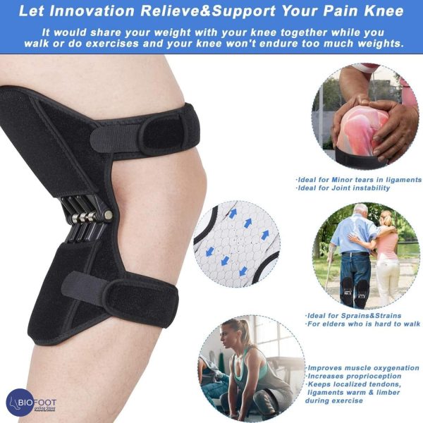 BIOFOOT Knee Booster, Joint Support Knee Pads, Power Lift Knee Stabilizer Pads - Powerful Rebound Spring Force Relief Knee Brace for Men Climbing, Squat, Sport Per Pc - Image 6