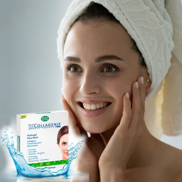 ESI Biocollagenix Hydrogel Face Mask Marine Collagen, Hyaluronic Acid, Resveratrol  Moisturizing & Anti-Fatigue Skincare 2pcs - Image 5