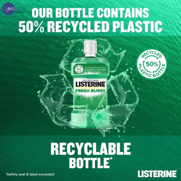 Listerine, Fresh Burst, Daily Mouthwash, With Germ-Killing Oral Care Formula To Reduce Plaque, 250ml - Image 5