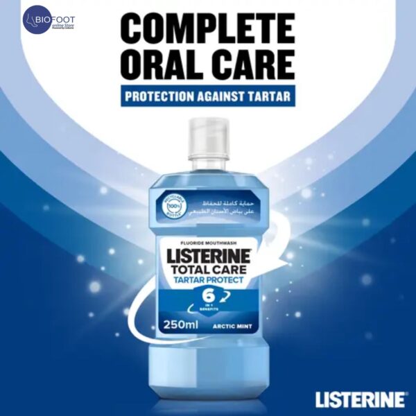 Listerine Total Care Tartar Protect 10in1 Benefits Fluoride Mouthwash 250ml - Image 5