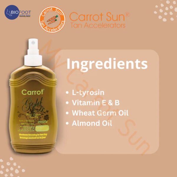Carrot Sun Gold Tanning Oil Spray 200ml - Image 7