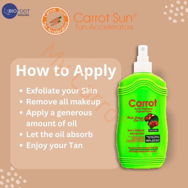 Carrot Sun Tropical Fruit Tanning Oil Spray 200ml - Image 3