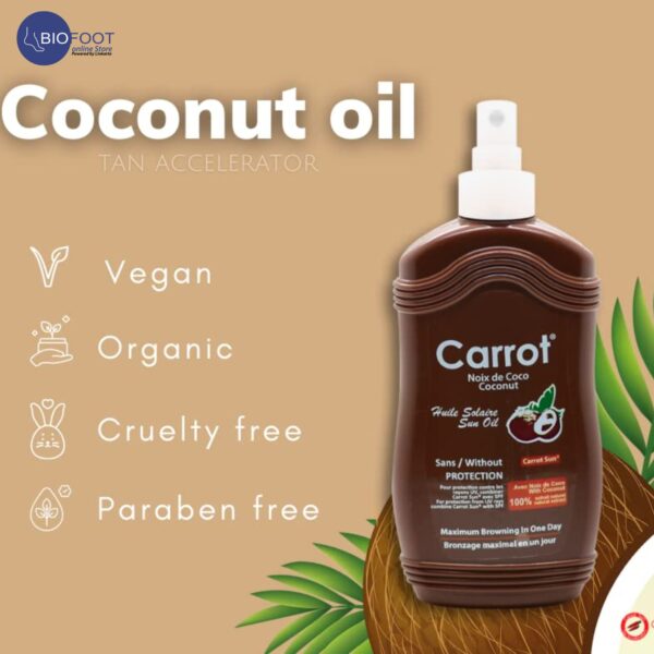 Carrot Sun Coconut Oil Tanning Spray 200ml - Image 2