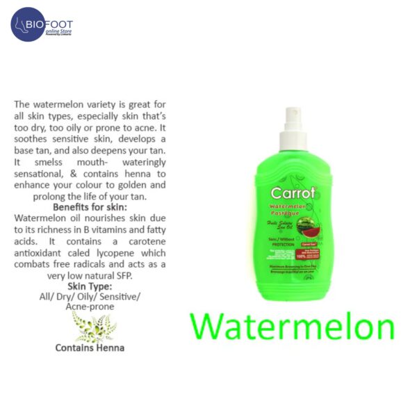 Carrot Sun Watermelon Tanning Oil Spray  200ml - Image 5