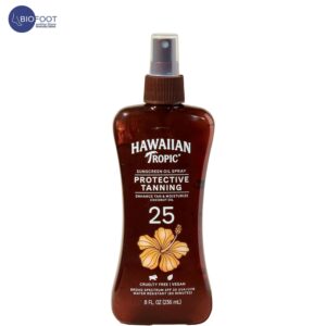 Hawaiian Tropic Sunscreen Oil Spray Protective Tanning, Enhance Tan & moisturize coconut oil, Tropical Scent, SPF 25 UVA/UVB, Water resistant 80Mins, Vegan, No Oxybenzone - 236ml