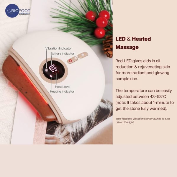 TechLove Rechargeable Gua Sha Facial Massager with a Powerful 1000 mAh Battery, Heat, Vibration, Red Light Therapy. Face & Neck Sculpting Tool to Lift, Reduce Wrinkles, Puffiness, Anti-Aging for Radiant Skin
جهاز غواشا الإلكتروني للوجه والعنق - Image 6