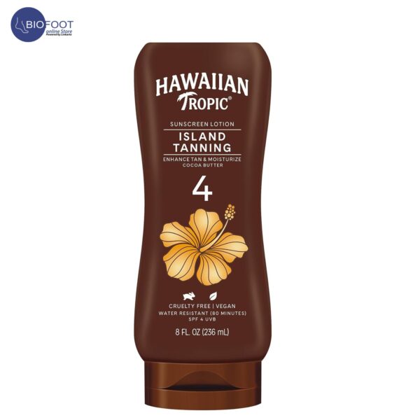 Hawaiian Tropic Sunscreen Protective Dark Tannning Sun Care Sunscreen Lotion - SPF 4, 8Oz
