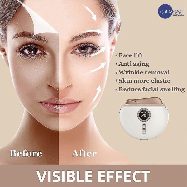 TechLove Rechargeable Gua Sha Facial Massager with a Powerful 1000 mAh Battery, Heat, Vibration, Red Light Therapy. Face & Neck Sculpting Tool to Lift, Reduce Wrinkles, Puffiness, Anti-Aging for Radiant Skin
جهاز غواشا الإلكتروني للوجه والعنق - Image 9