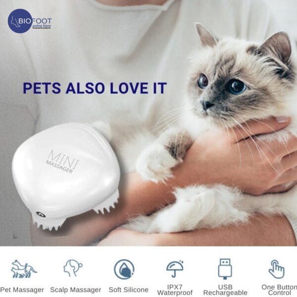 TechLove Electric Scalp Massager, Mini Portable Head Massager, Cordless & Rechargeable with 4 Massage Heads, for Hair Growth, Deep Clean & Scalp Stress Relief - Image 7