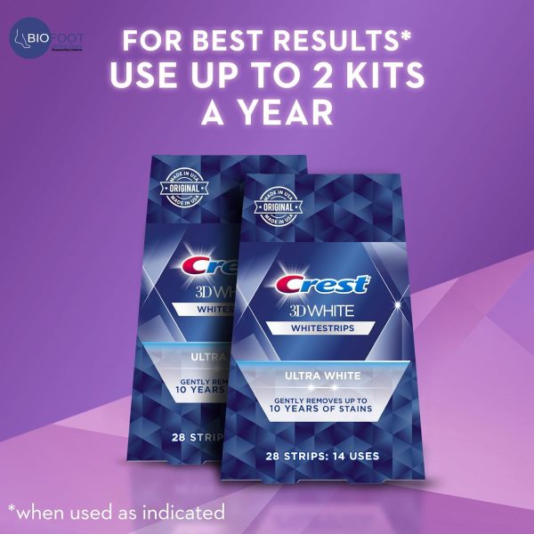 Crest 3D White Ultra White Whitestrips, Gently Removes Up to 10 Years of Stains, 28 Strips, 14 Treatments - Image 5