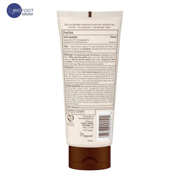 Hawaiian Tropic Sunscreen Lotion Skin Defense, Protect against UVA Skin Aging Green tea extract, SPF 50 177ml - Image 2