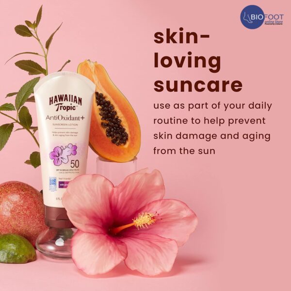 Hawaiian Tropic Sunscreen Lotion Skin Defense, Protect against UVA Skin Aging Green tea extract, SPF 50 177ml - Image 3