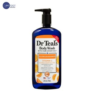 Dr Teal's Pure Epsom Salt Black Body Wash-Vitamin C & Citrus Oils 710ml