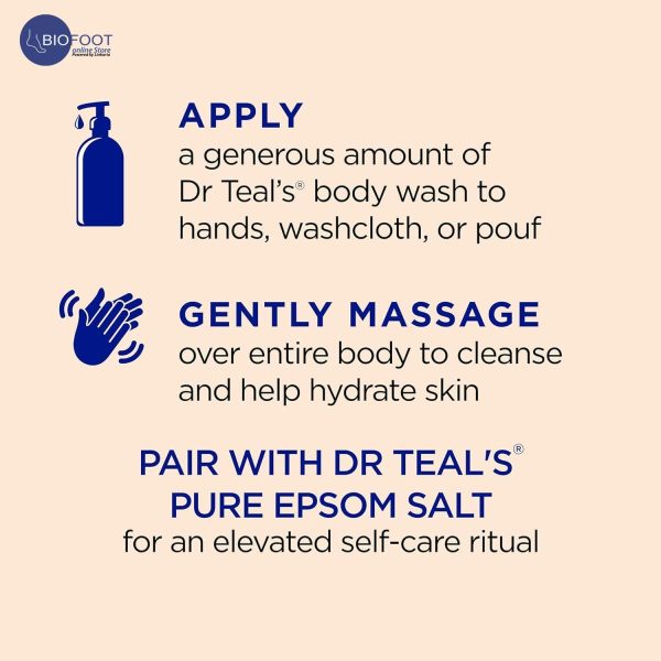 Dr Teal's Pure Epsom Salt Black Body Wash-Vitamin C & Citrus Oils 710ml - Image 7