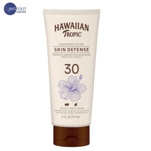 Hawaiian Tropic Sunscreen Lotion Skin Defense Protect against UVA Skin Aging Green tea extract SPF 30 177ml