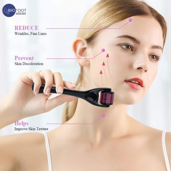 Derma Roller Pro Grip Tools  0.5mm with 540 Titanium Needles : Skin Rejuvenation, Hair Growth, and Cellulite Reduction - Pain-Free Treatment for Thicker, Elastic Skin and Fuller Hair Pack of 1 - Image 7